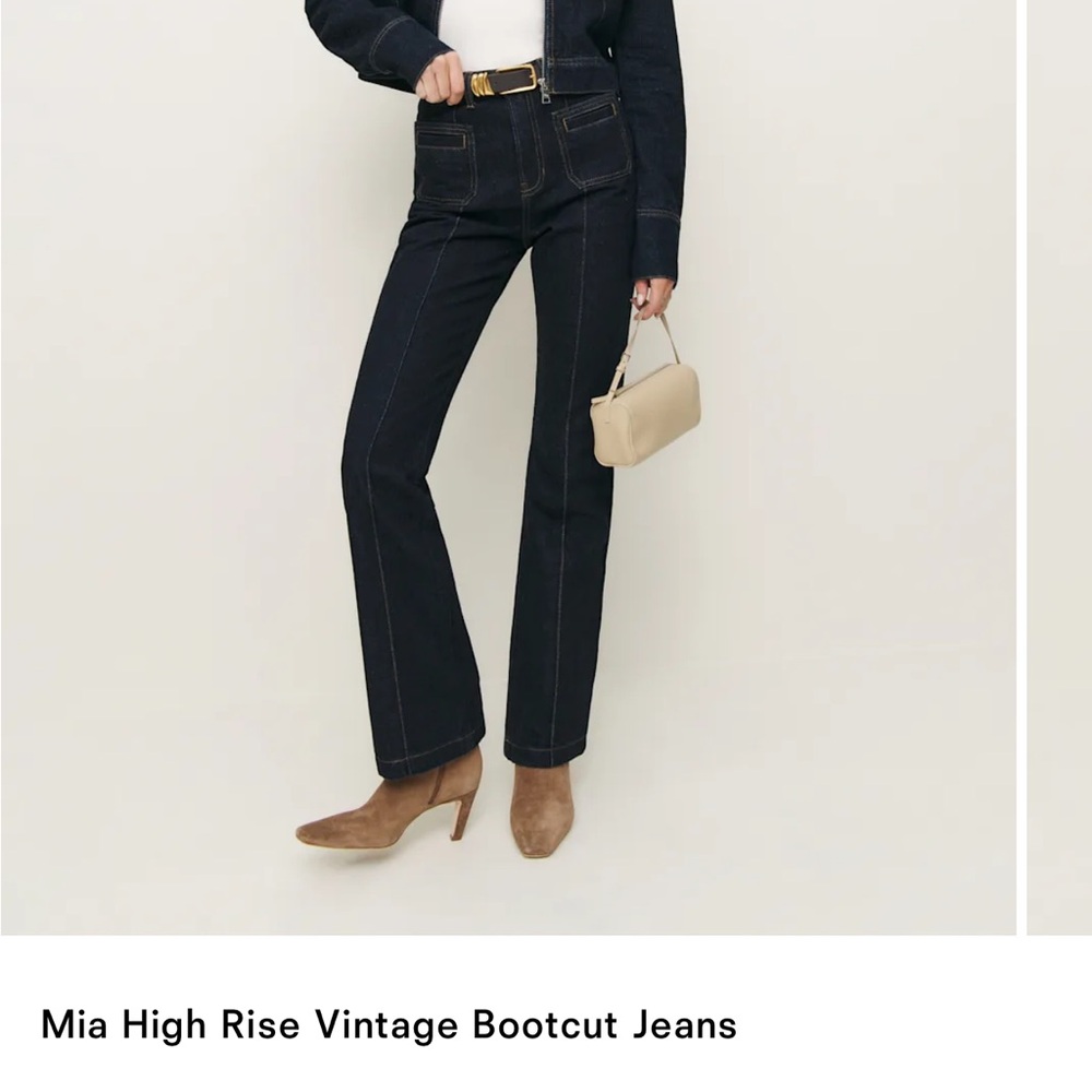 Reformation Dark Denim Mía Boot Cut Jeans